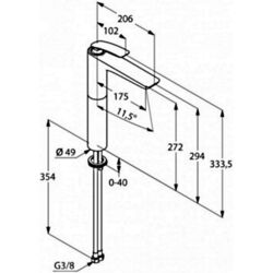 Baterie pentru lavoar Kludi Balance 522988775 (Black Matt) Thumb