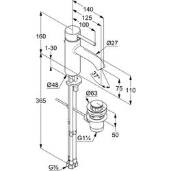 Смеситель для умывальника Kludi Bozz 382700576 (Chrome) Thumb