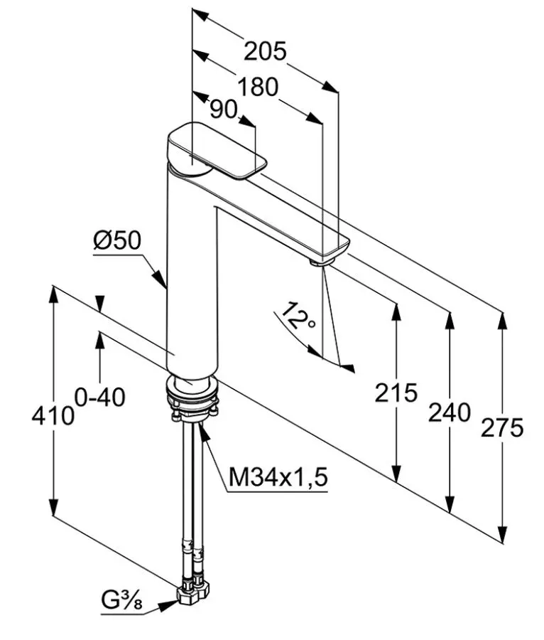 Смеситель для умывальника Kludi Pure&Style 402960575 (Chrome) - 2
