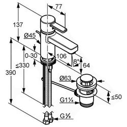 Смеситель для умывальника Kludi Zenta 382509175 (White) Thumb