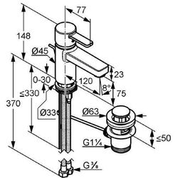 Смеситель для умывальника Kludi Zenta 382609175 (White/Chrome) Thumb