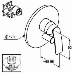 Baterie pentru cada/dus Kludi Balance 526508775 (Black Matt) Thumb