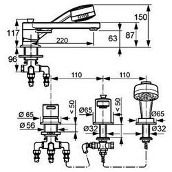 Baterie pentru cada/dus Kludi Zenta XL 384470575 (Chrome) Thumb