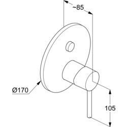 Baterie pentru cada si dus Kludi Bozz 386590576 (Chrome) Thumb