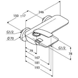 Смеситель для ванны Kludi Balance 524459175 (White/Chrome) Thumb