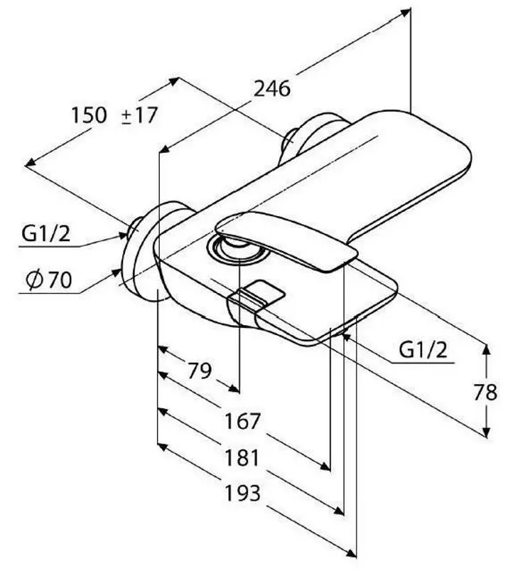Смеситель для ванны Kludi Balance 524459175 (White/Chrome) - 2