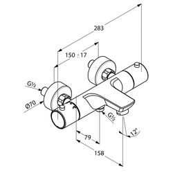 Смеситель для ванны Kludi Objecta 352010538 (Chrome) Thumb