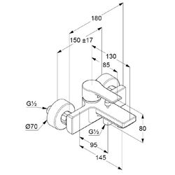 Смеситель для ванны Kludi Zenta SL 486700565 (Chrome) Thumb