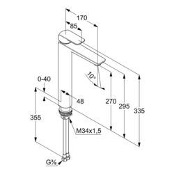 Смеситель Kludi Ameo 27 (умывальник) Thumb