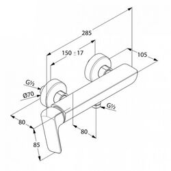 Смеситель Kludi Ameo 416750575 (душ) Thumb