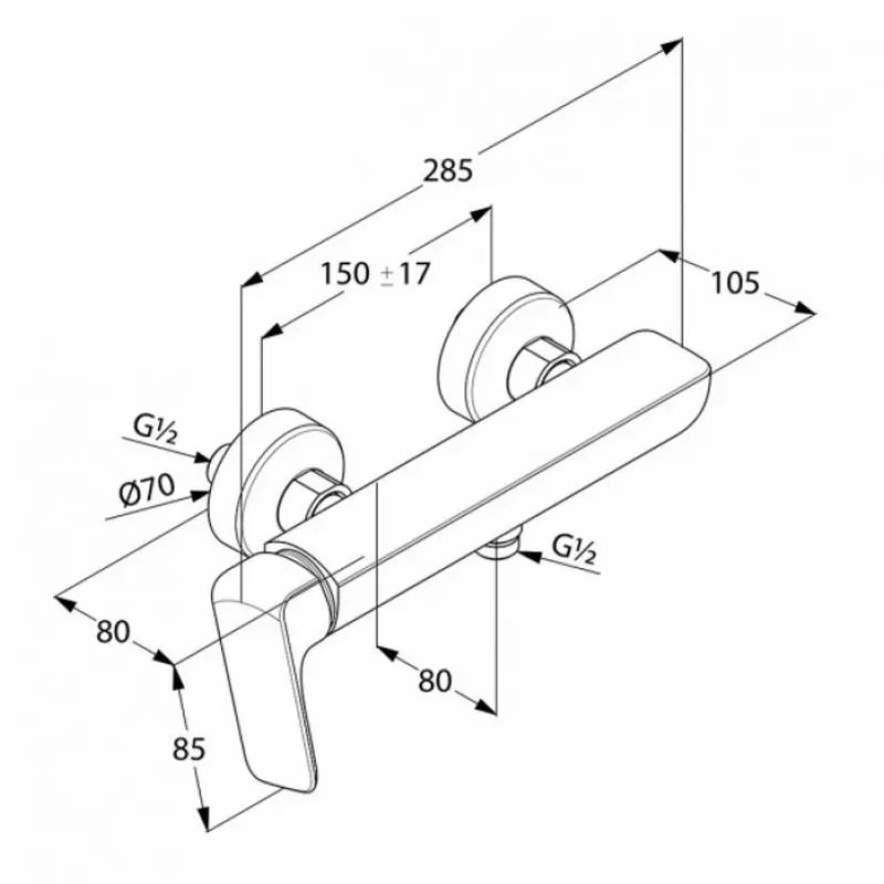 Смеситель Kludi Ameo 416750575 (душ) - 2