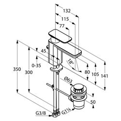 Смеситель Kludi E2 490230575 (умывальник) Thumb