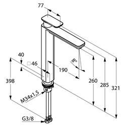 Смеситель Kludi E2 492980575 (умывальник) Thumb