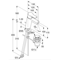 Смеситель Kludi Pure&Easy 372900565 (умывальник) Thumb