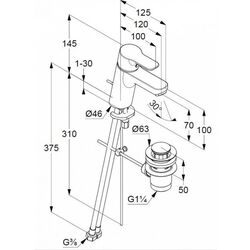 Смеситель Kludi Pure&Easy 373820565 (умывальник) Thumb
