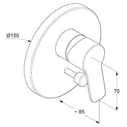 Смеситель Kludi Pure&Easy 374190565 (ванна/душ) Thumb