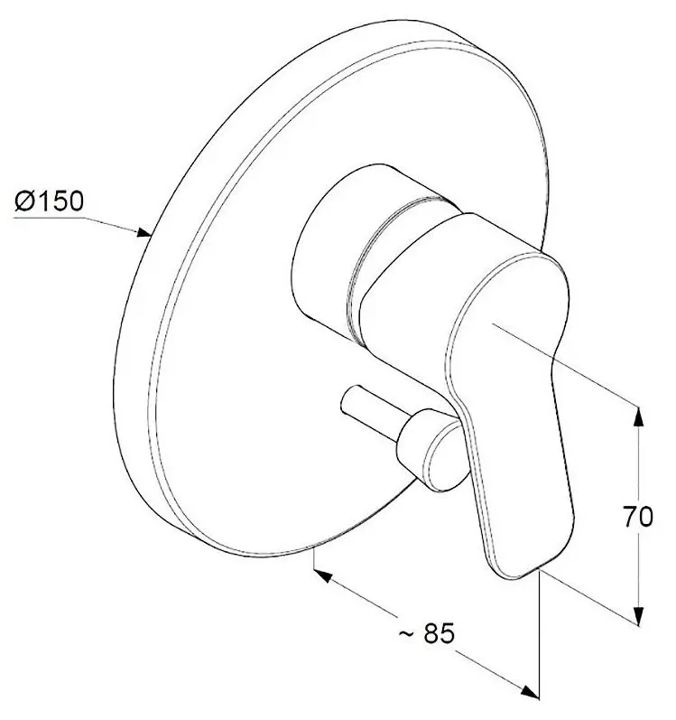 Смеситель Kludi Pure&Easy 374190565 (ванна/душ) - 2