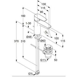 Смеситель Kludi Pure&Solid 342900575 (умывальник) Thumb