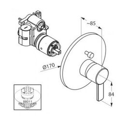 Смеситель Kludi Zenta 386570575 (душ) Thumb