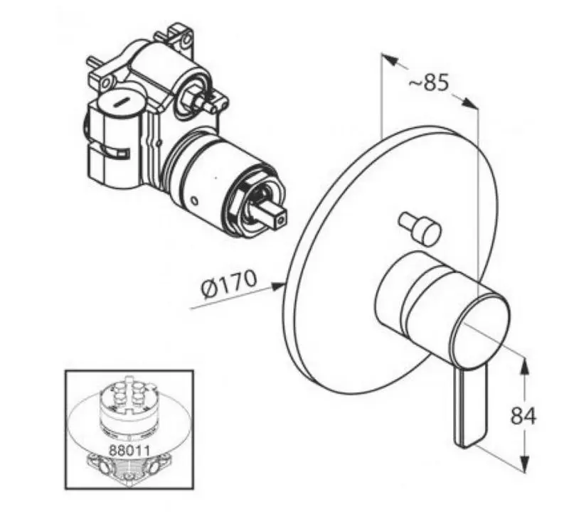 Смеситель Kludi Zenta 386570575 (душ) - 2