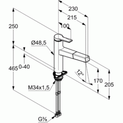 Смеситель Kludi Zenta 389810575 (мойка) Thumb