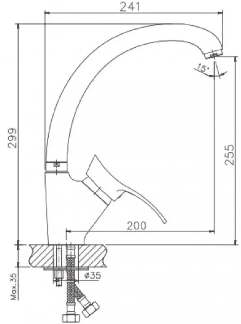 Смеситель для мойки Marrbaxx M009Q5 (Sand Matte) - 2
