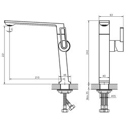 Baterie pentru chiuveta Mat eco Modern New 113479 (Chrome) Thumb
