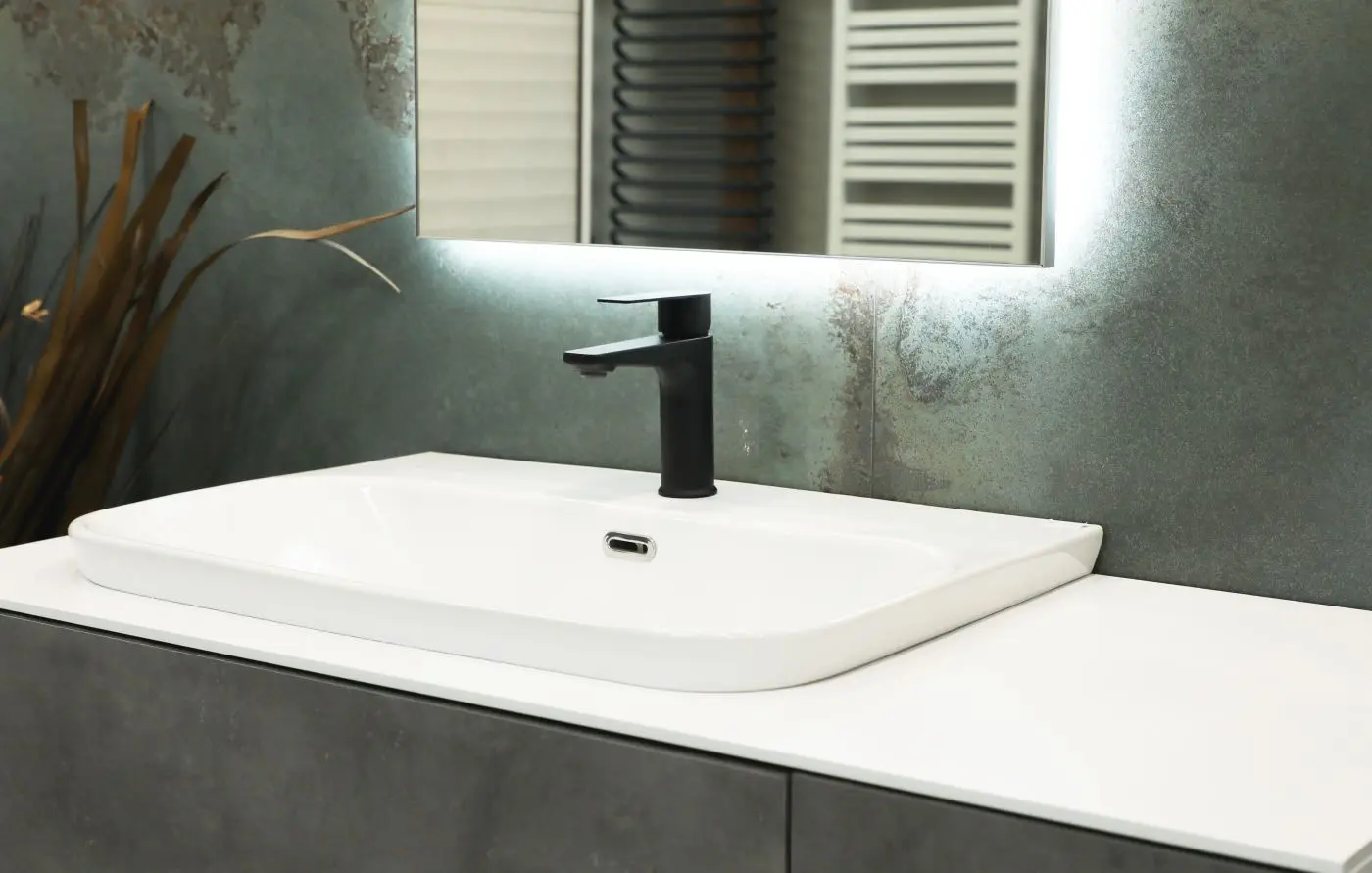 Baterie pentru lavoar Mat|eco Aleo (Black Matte)