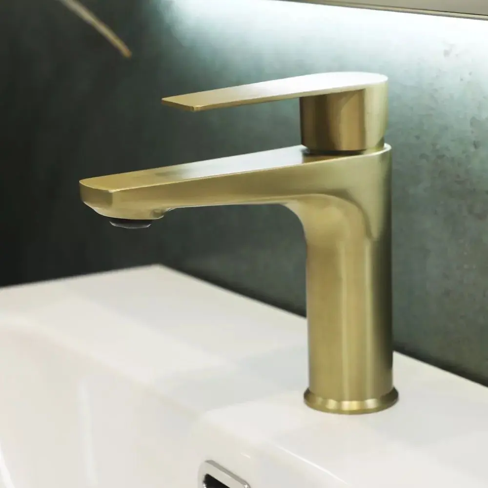 Смеситель для умывальника Mat|eco Aleo (Brushed Gold)