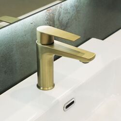 Смеситель для умывальника Mat|eco Aleo (Brushed Gold) Thumb