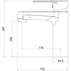Смеситель для умывальника Mat|eco Axel (Black) Thumb