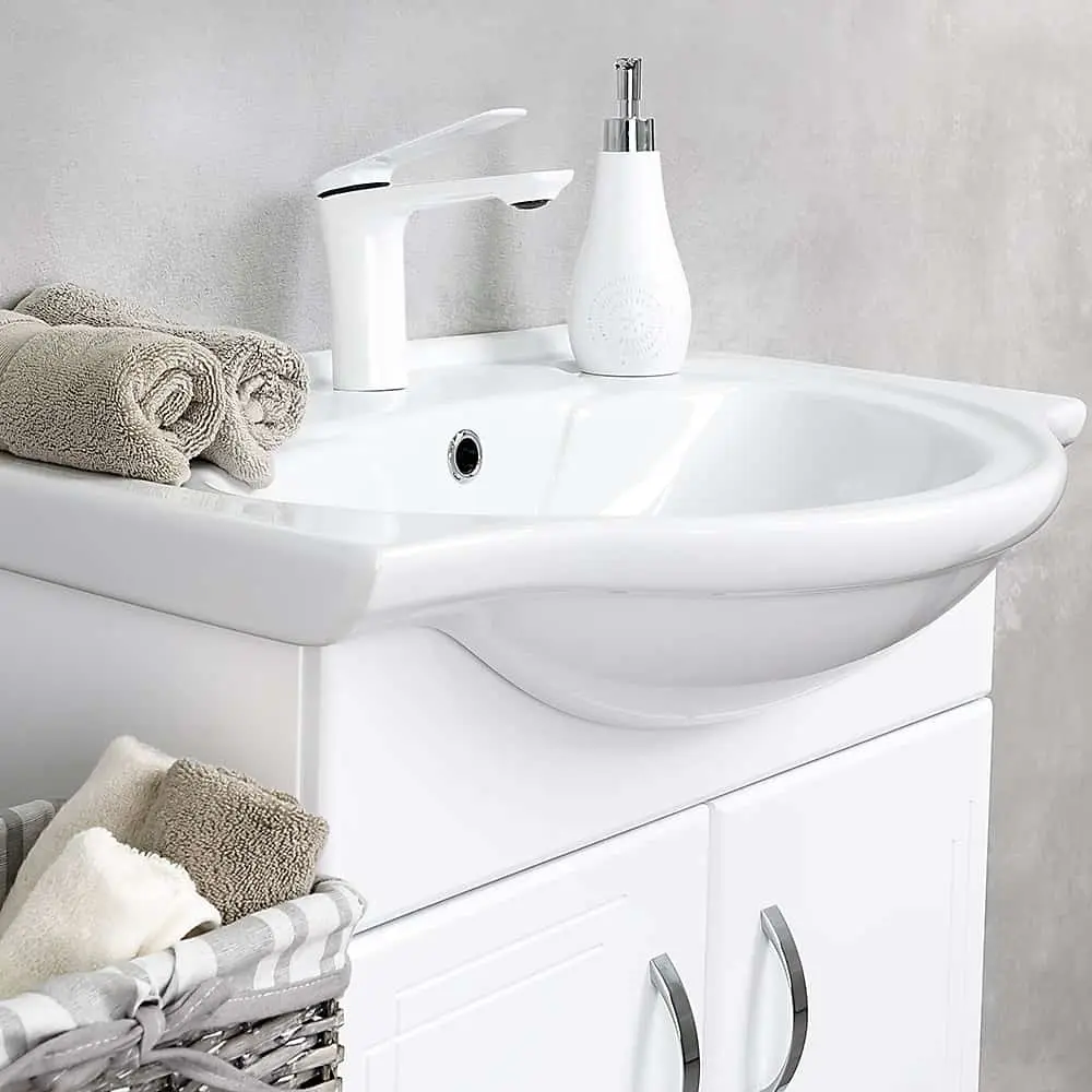 Baterie pentru lavoar Mat eco Bari (White/Chrome) - 4