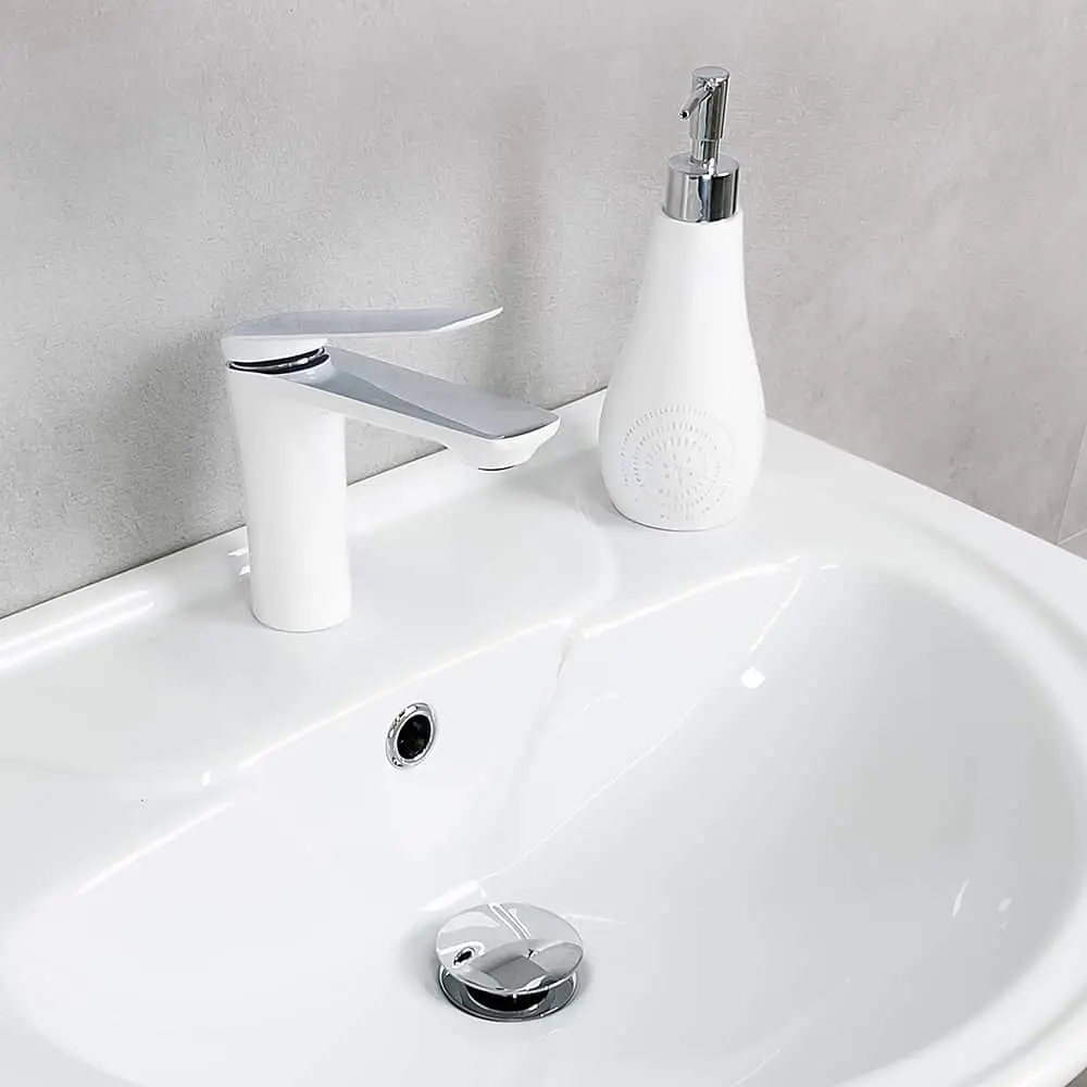 Baterie pentru lavoar Mat eco Bari (White/Chrome) - 2