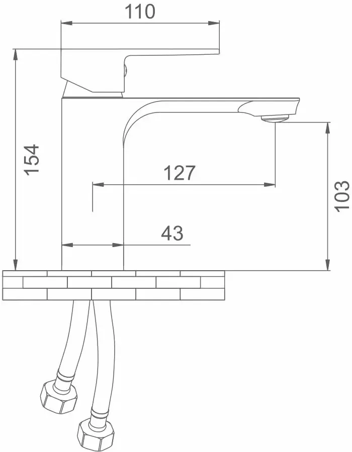 Смеситель для умывальника Mat|eco Cavo (Gold)