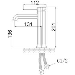 Смеситель для умывальника Mat|eco Coventry 116323 (Black-Gold) Thumb