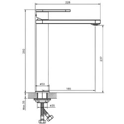 Baterie pentru lavoar Mat eco Eterno 113476 (Chrome) Thumb