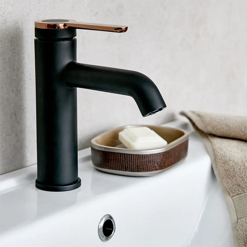 Baterie pentru lavoar Mat eco Grand 107666 (Black/Rose Gold) - 3