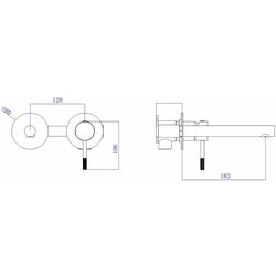 Baterie pentru lavoar Mat|eco Lauri 1901 (Brushed Gold) Thumb