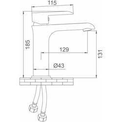 Baterie pentru lavoar Mat|eco Neve (Chrome) Thumb