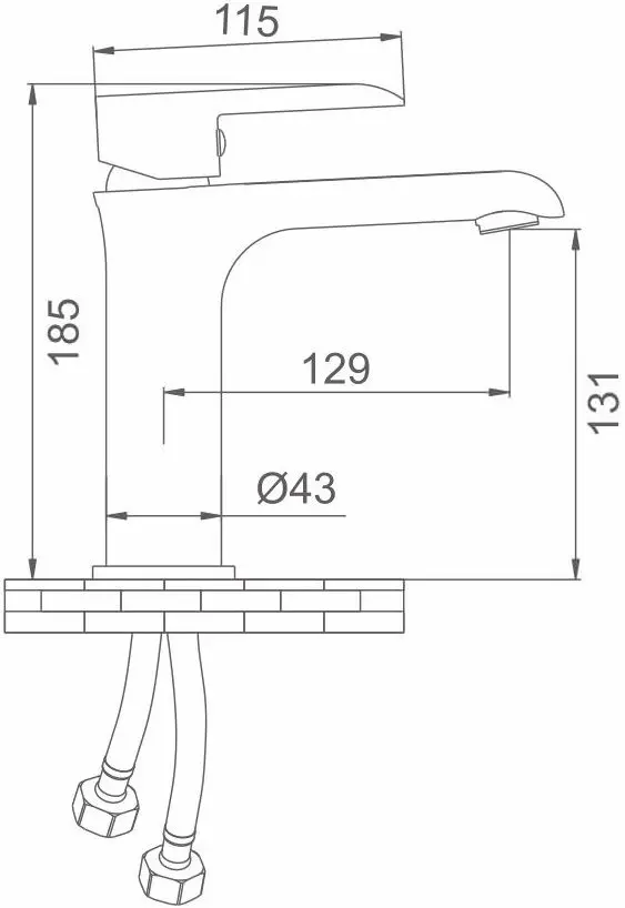 Baterie pentru lavoar Mat|eco Neve (Chrome)