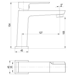 Baterie pentru lavoar Mat|eco Pixel (Chrome) Thumb