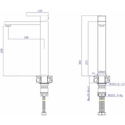 Смеситель для умывальника Mat|eco Yago 1150 (Brushed Nickel) Thumb