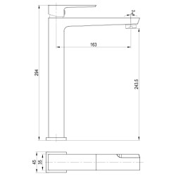 Baterie pentru lavoar pe blat Mat|eco Pixel (Chrome) Thumb