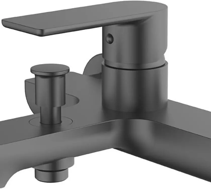 Смеситель для ванны и душа Mat|eco Breno 1133 114259 (Dark Grey)