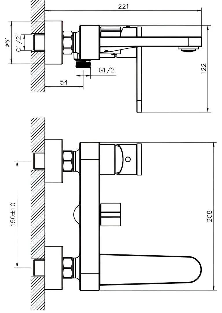 Baterie pentru cada si dus Mat eco Eterno 113477 (Chrome) - 7