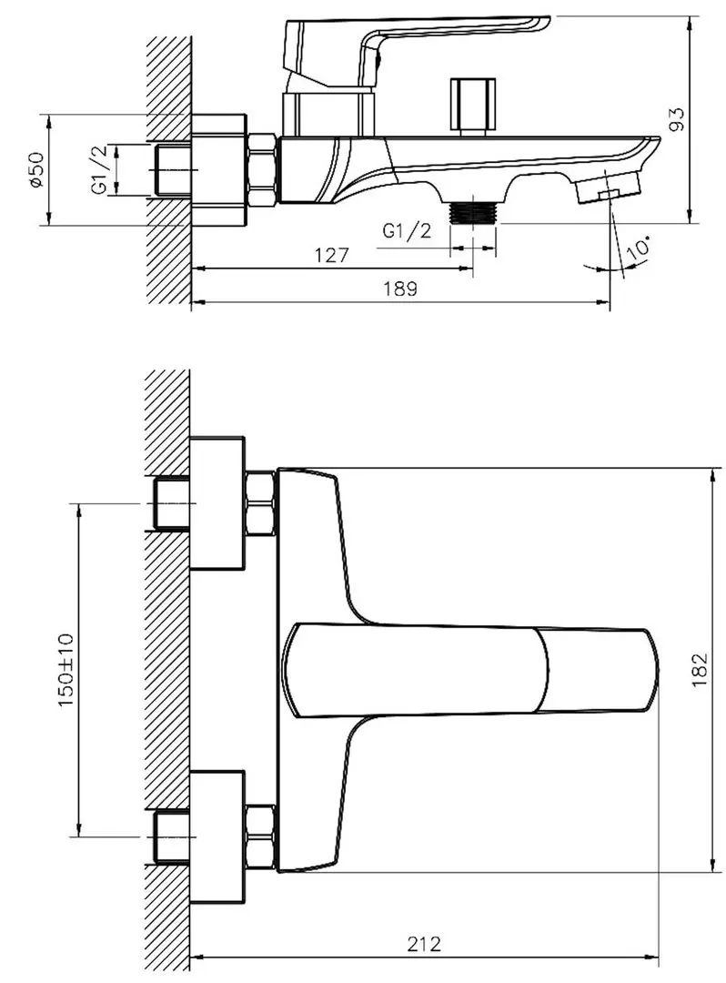 Baterie pentru cada si dus Mat|eco Vento (Chrome)