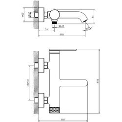 Baterie pentru cada si dus Mat eco Grand (Black/Rose Gold) Thumb