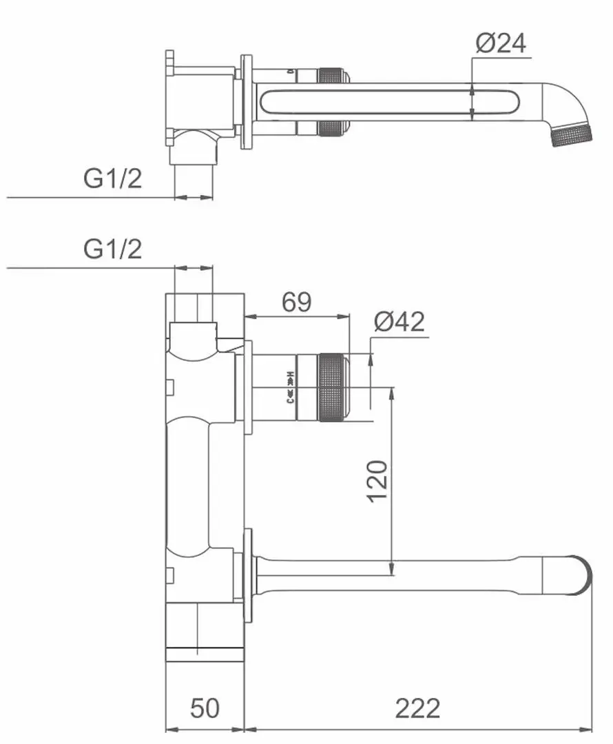 Baterie pentru lavoar MatezZi Sole (Chrome) - 3