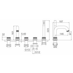 Baterie pentru lavoar MatezZi Sole (Chrome) Thumb