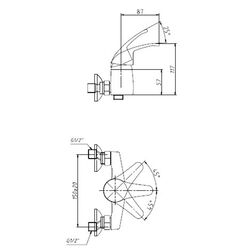 Смеситель для душа Tivoli (Chrome) Thumb